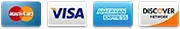 Mastercard, Visa, American Express and Discover accepted